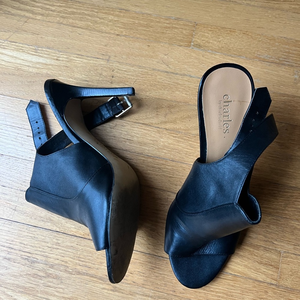 Black Peep Toe Heels